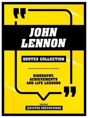 cover image of John Lennon--Quotes Collection